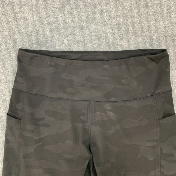Nicole Millar Sport Leggings Womens Plus 2X Black Camo Stash Pockets Cropped - Picture 4 of 10